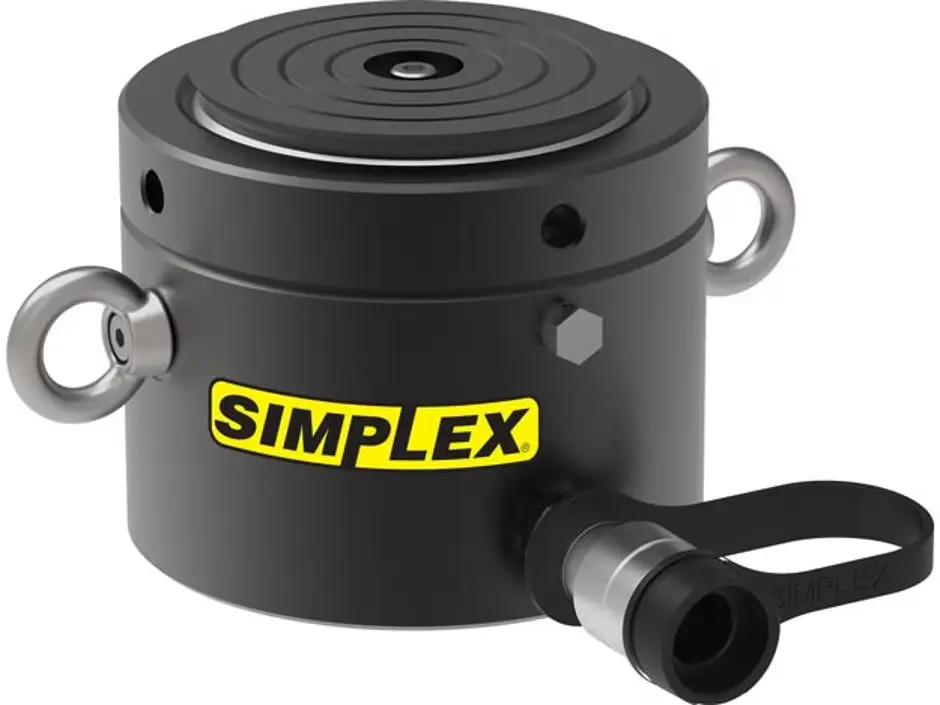 RLL1002, 104 ton Capacity, 1.77 in (45 mm) Stroke, Single-Acting, Low-Profile Pancake, Lock Nut, High Tonnage Hydraulic Cylinder