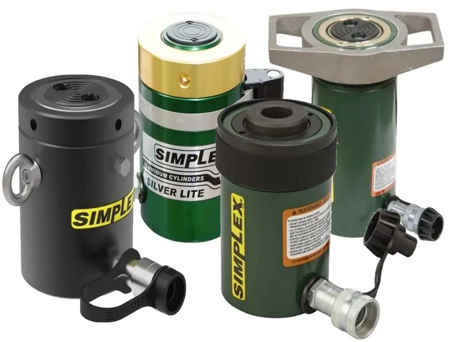Simplex hydraulic cylinders sales rentals service simplex single acting hydraulic cylinders