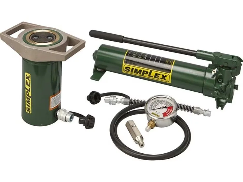 ST556A, 55 Ton, 6.19 in Stroke, General Purpose Hydraulic Cylinder and Steel Hand Pump Set